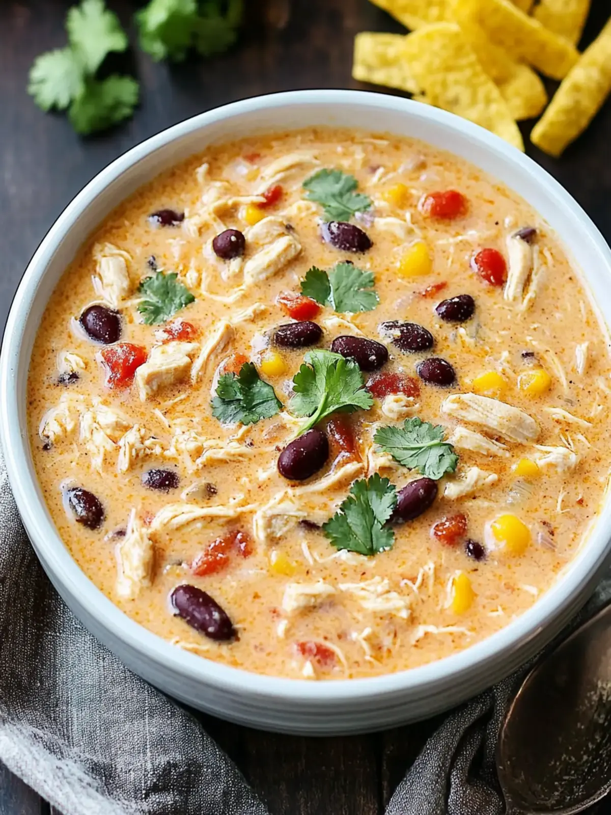Easy Crock Pot Cream Cheese Chicken Chili