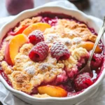Easy Peach and Raspberry Cobbler