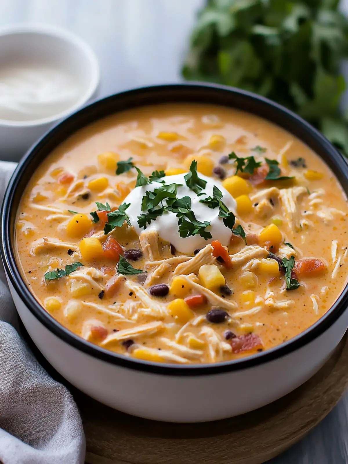 Southwest Chicken Soup with Cream Cheese