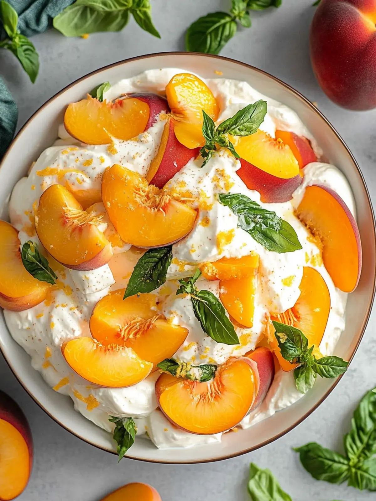 Sweet Peaches and Cream Salad