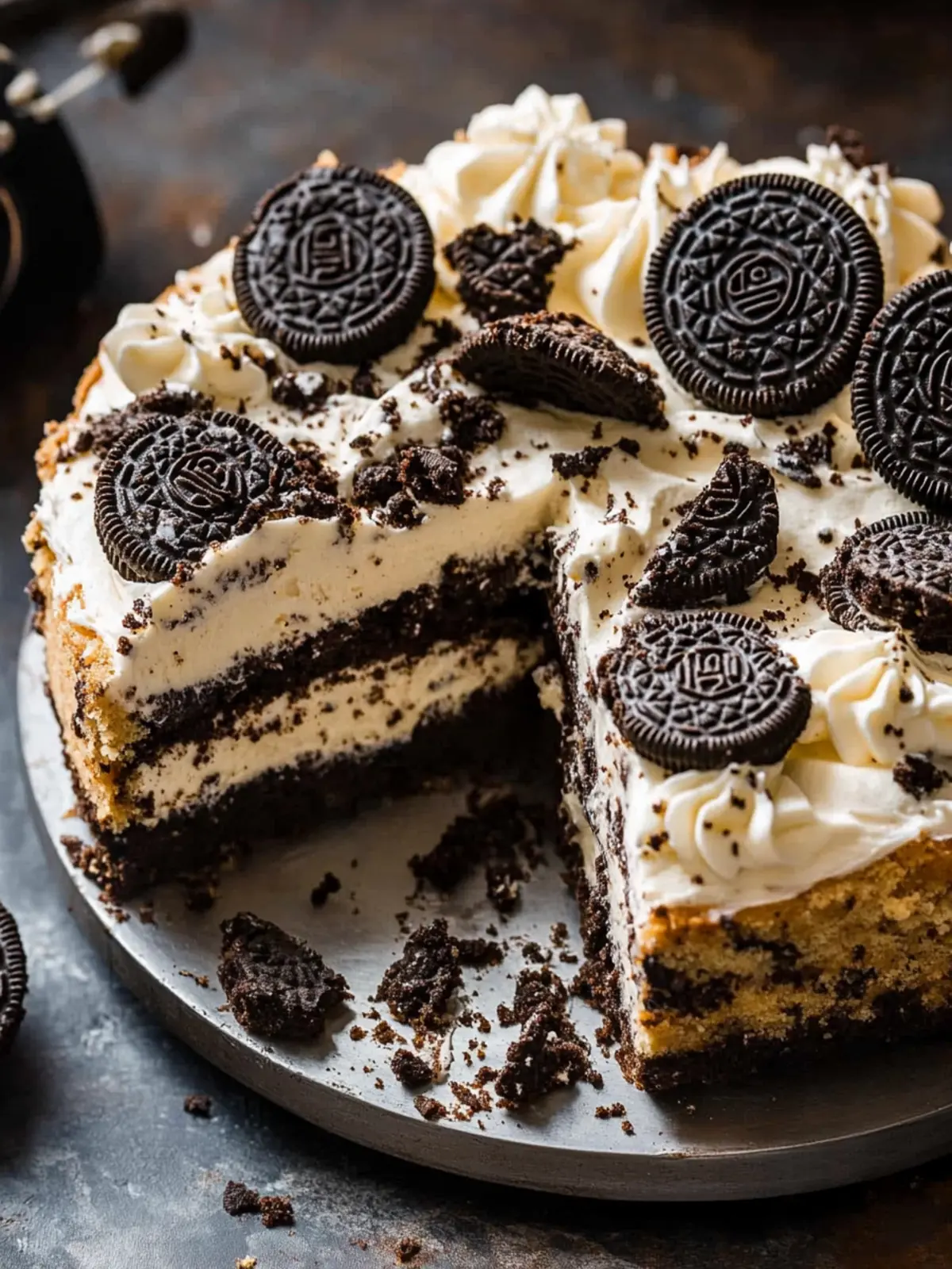 Thick & Gooey Oreo Cookie Cake