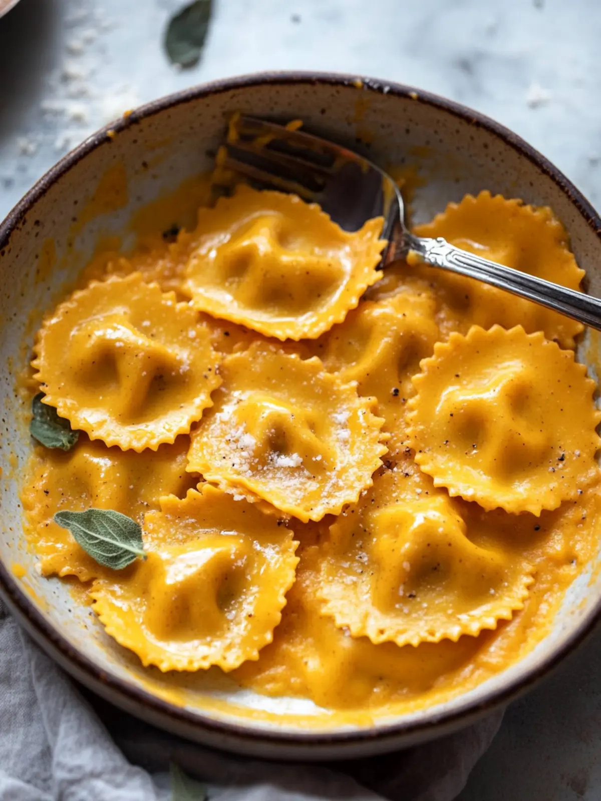 20 Minute Creamy Pumpkin Ravioli