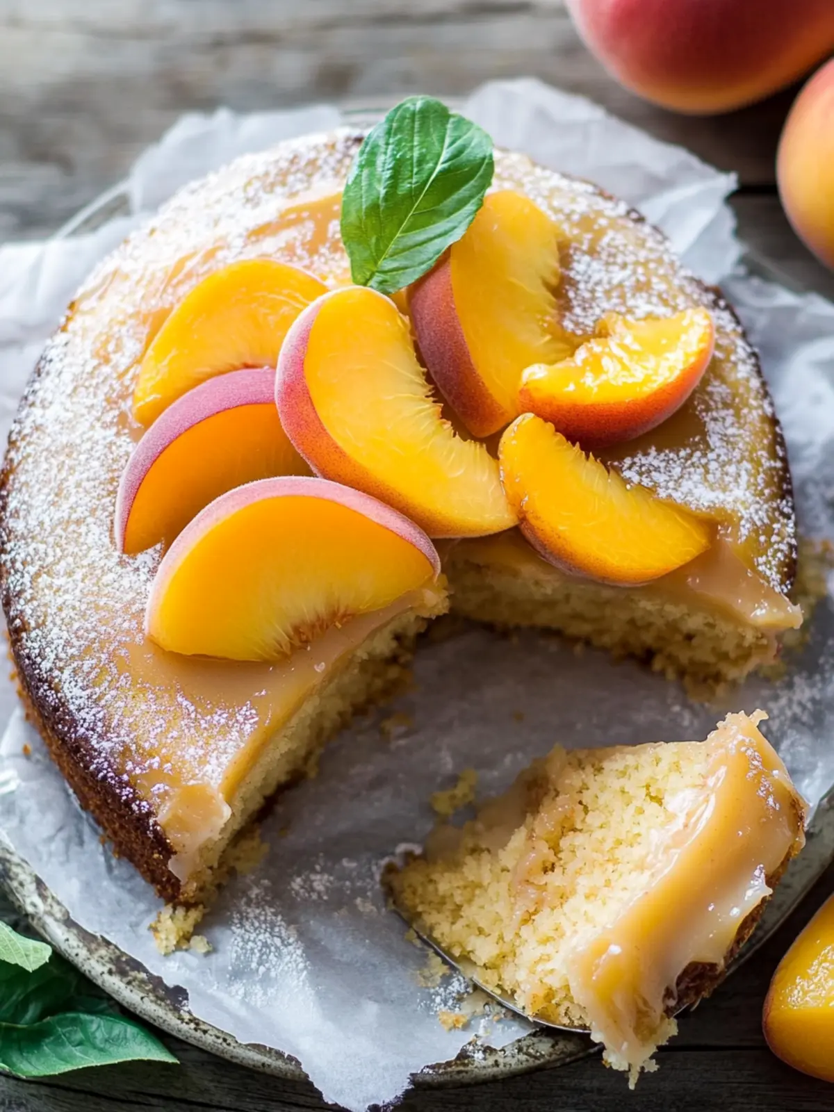Brown Sugar Peach Cake