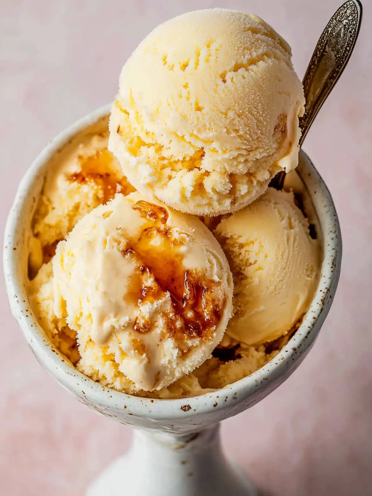 Homemade Crème Brûlée Ice Cream