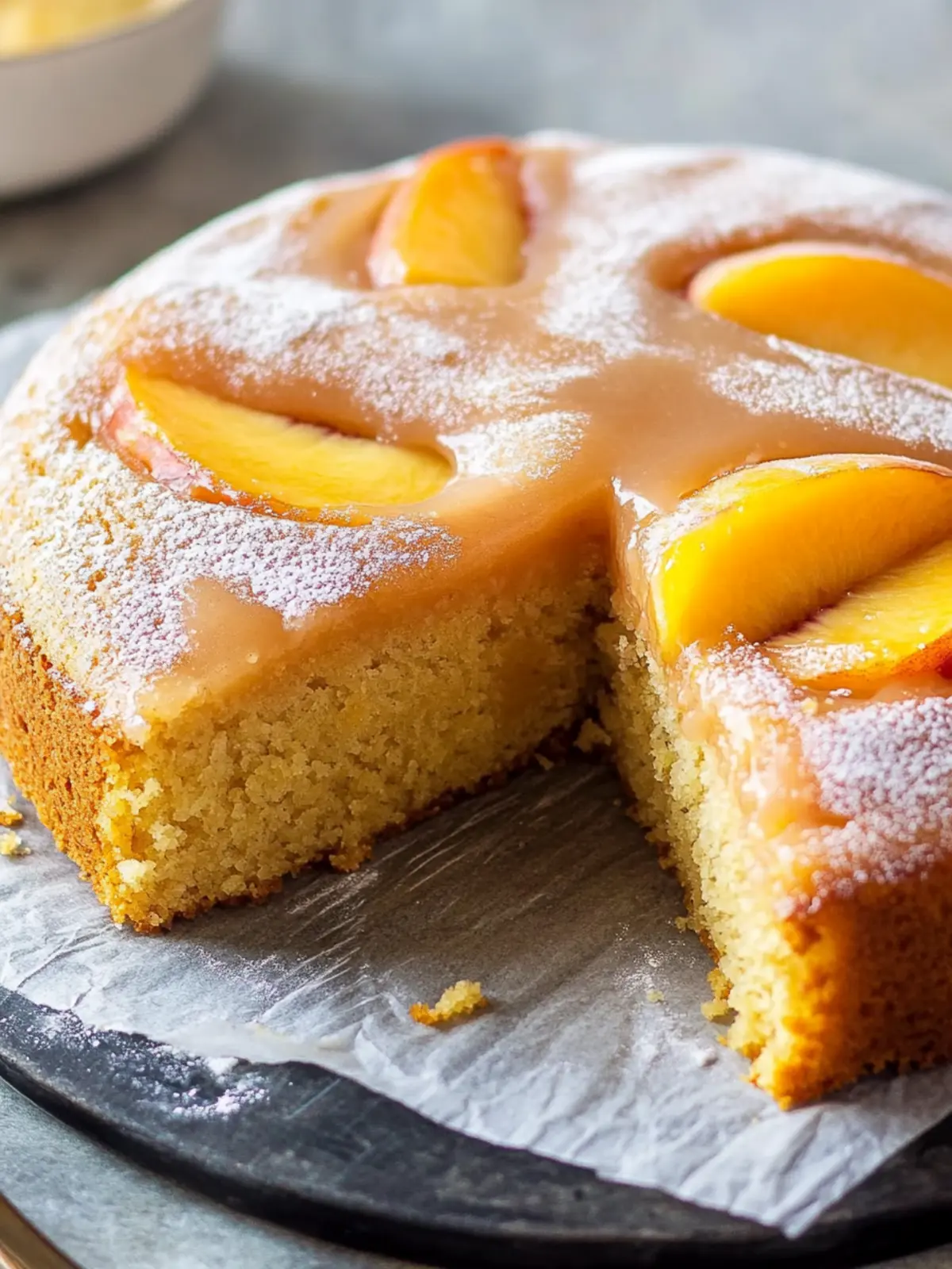 Brown Sugar Peach Cake