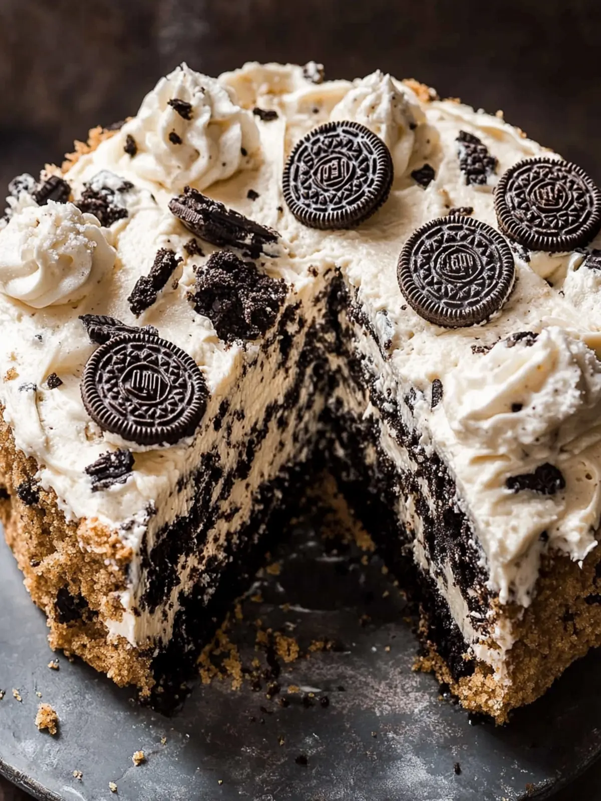 Thick & Gooey Oreo Cookie Cake