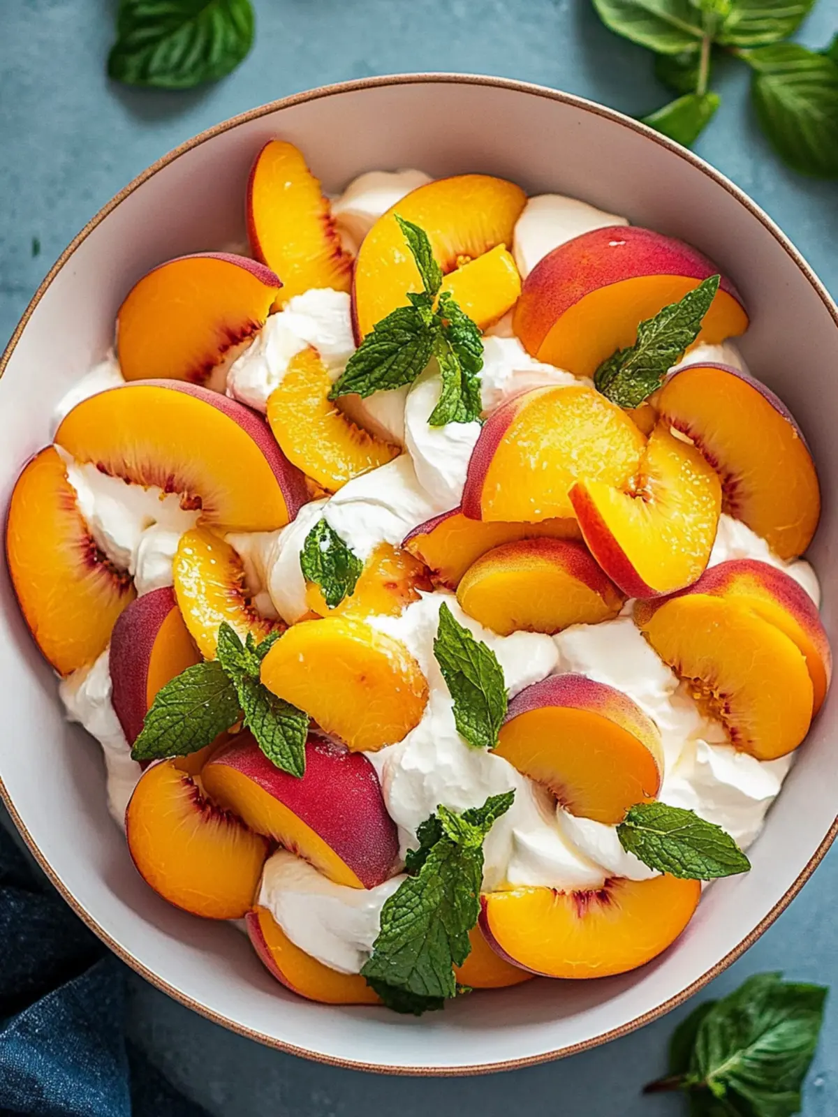 Sweet Peaches and Cream Salad