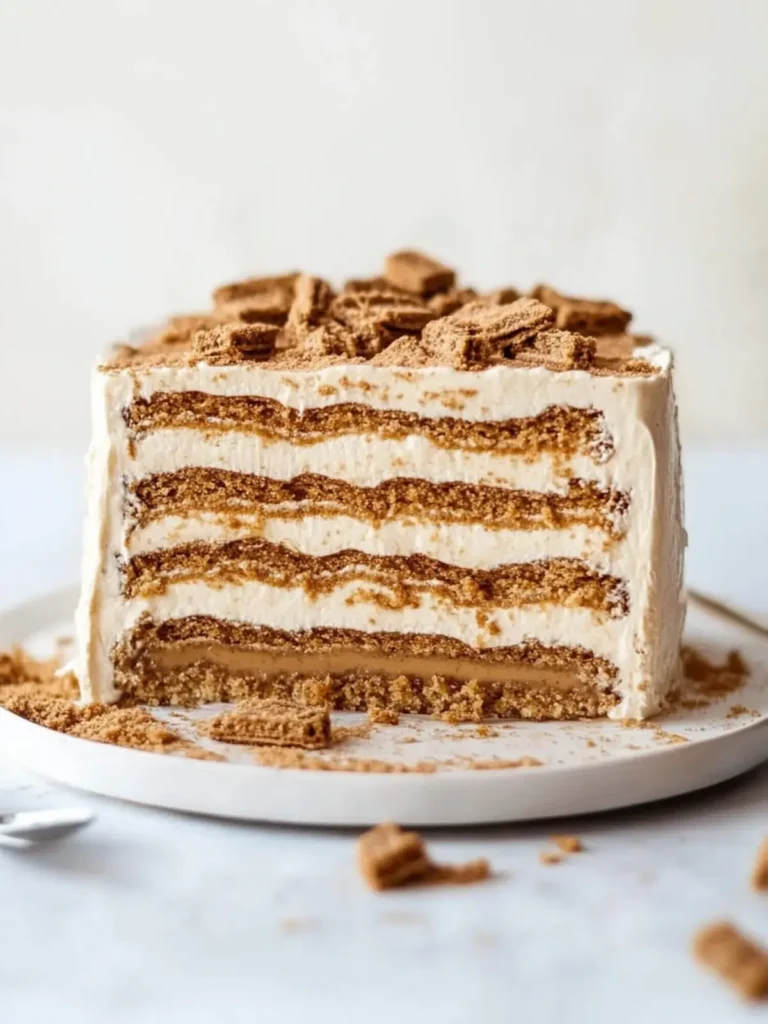 No-Bake Cookie Butter Icebox Cake (with Speculoos)