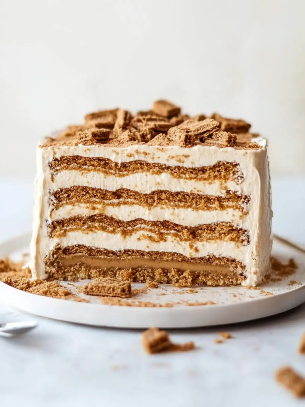 No-Bake Cookie Butter Icebox Cake (with Speculoos)