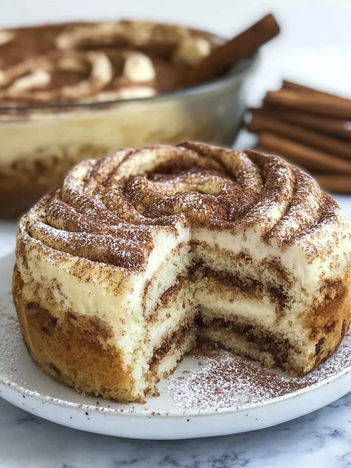 Cinnamon Swirl Protein Cake
