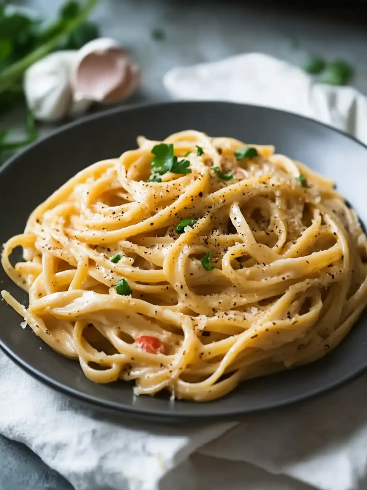 Creamy Cajun Linguine for Two
