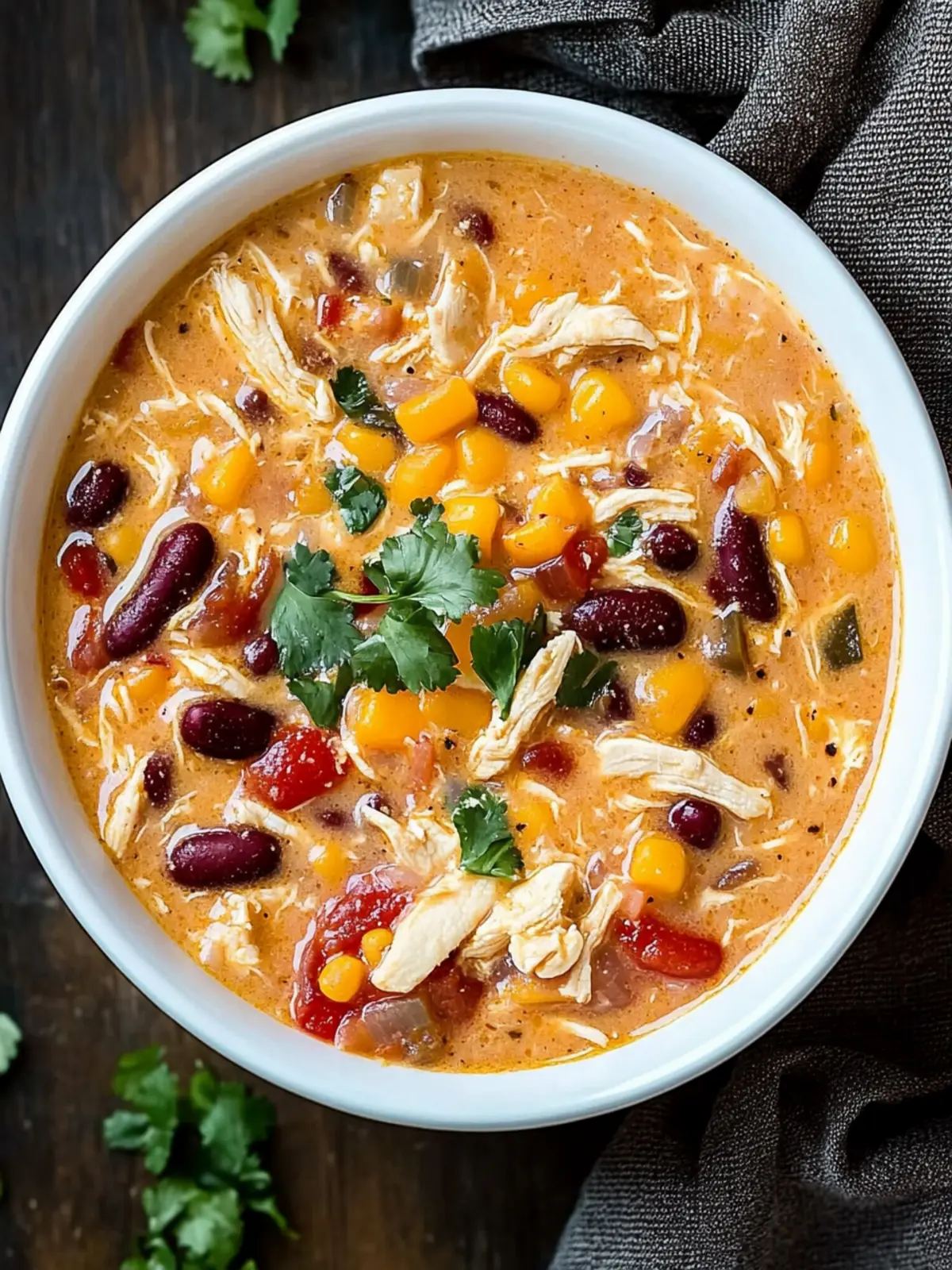 Easy Crock Pot Cream Cheese Chicken Chili