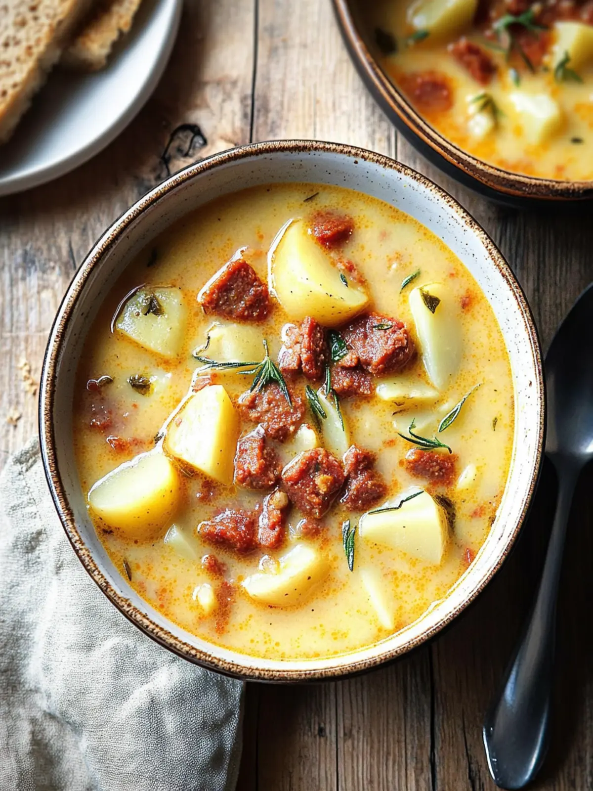 Spanish Potato Soup with Chorizo