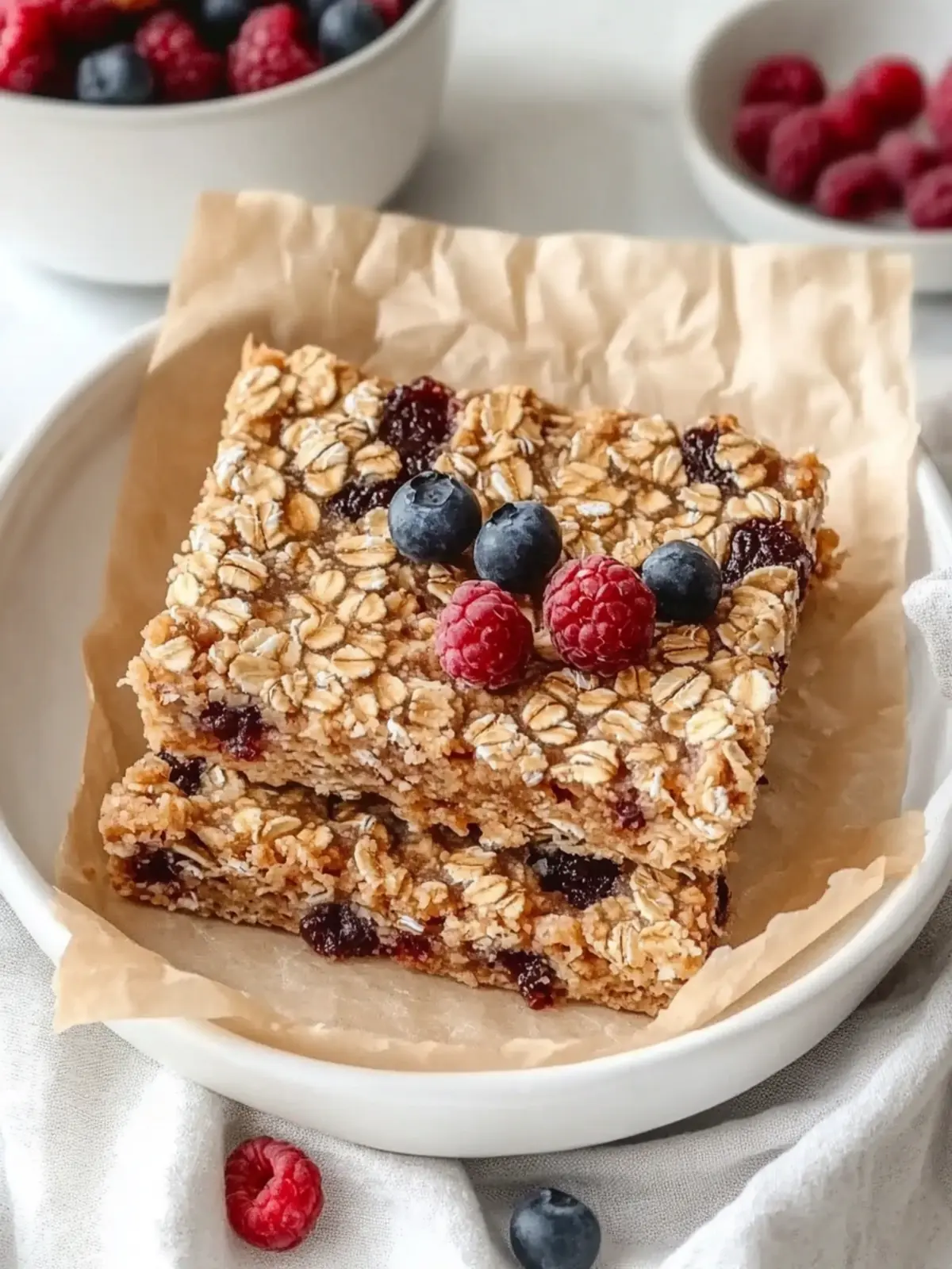 Healthy Oatmeal Bars Breakfast (Gluten Free + Vegan)