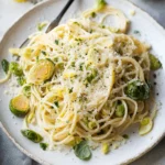Lemon Parmesan Brussels Sprout Pasta