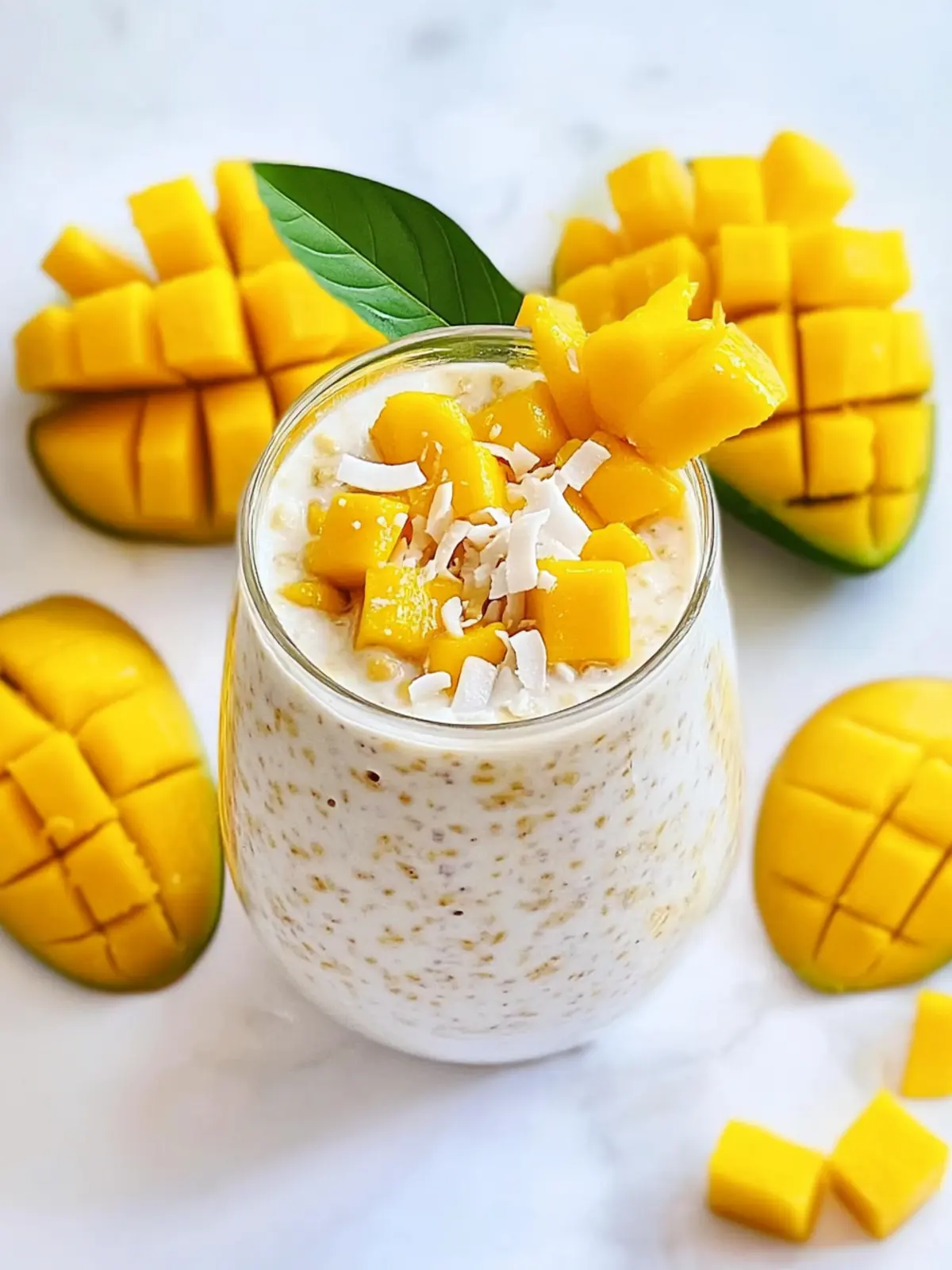 mango coconut overnight oats