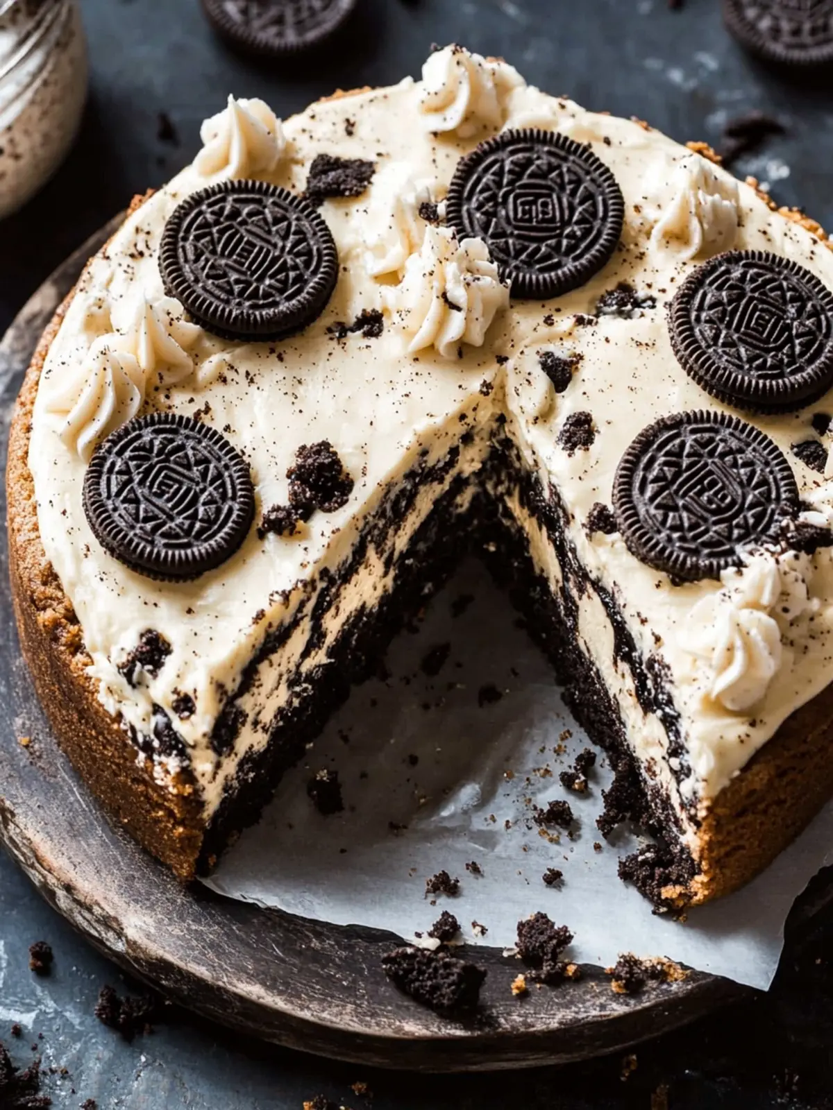 Thick & Gooey Oreo Cookie Cake