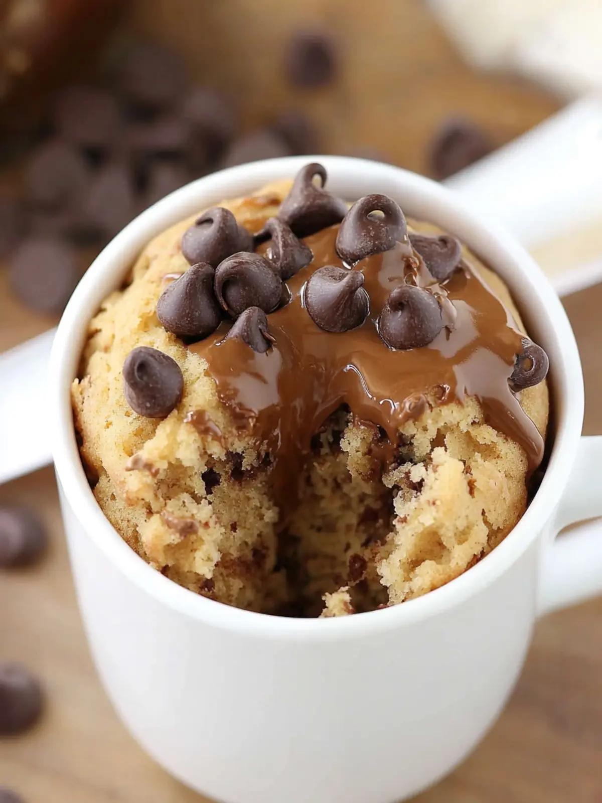 Peanut Butter Chocolate Chip Mug Cake