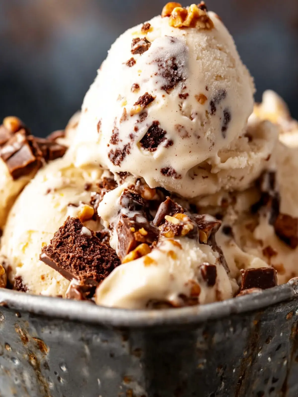 Turtle Brownie No Churn Ice Cream