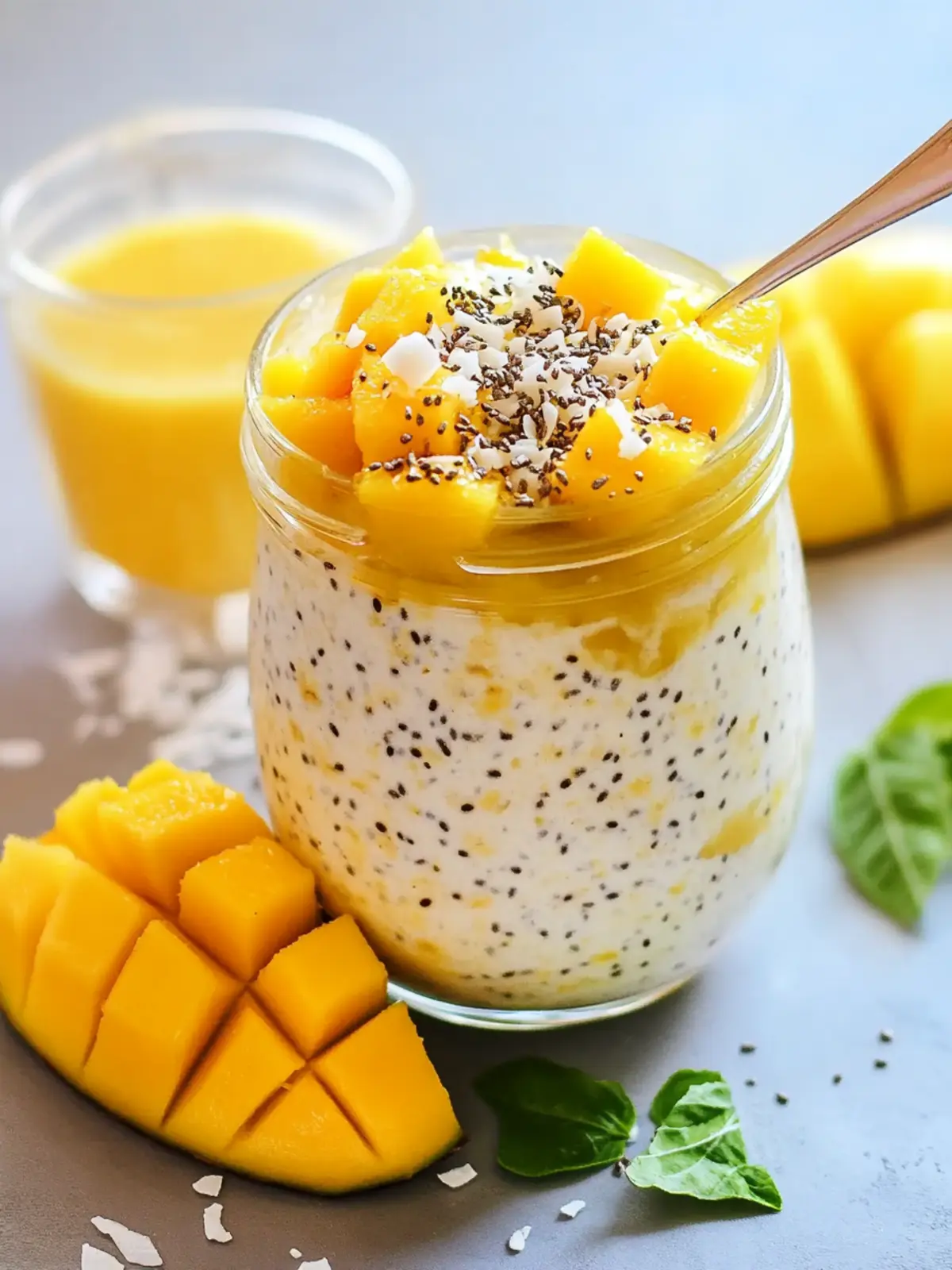 mango coconut overnight oats