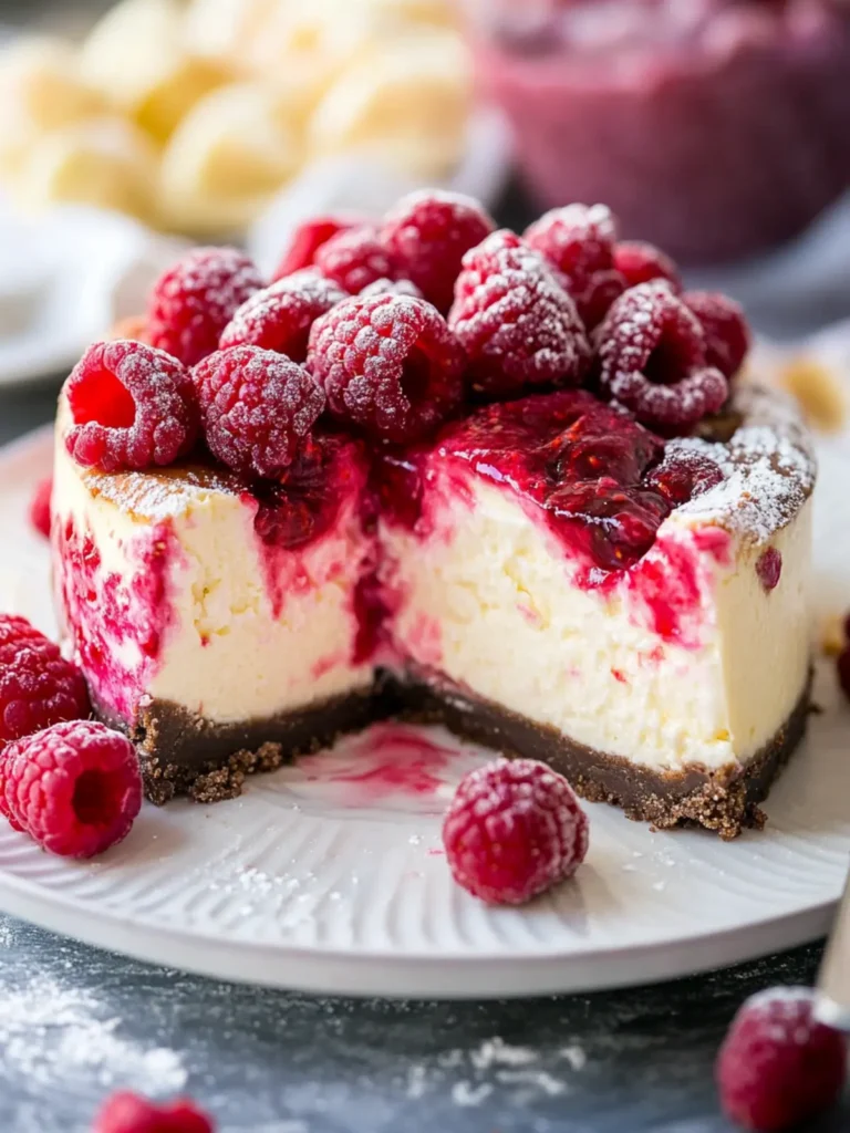 White Chocolate Raspberry Cheesecake