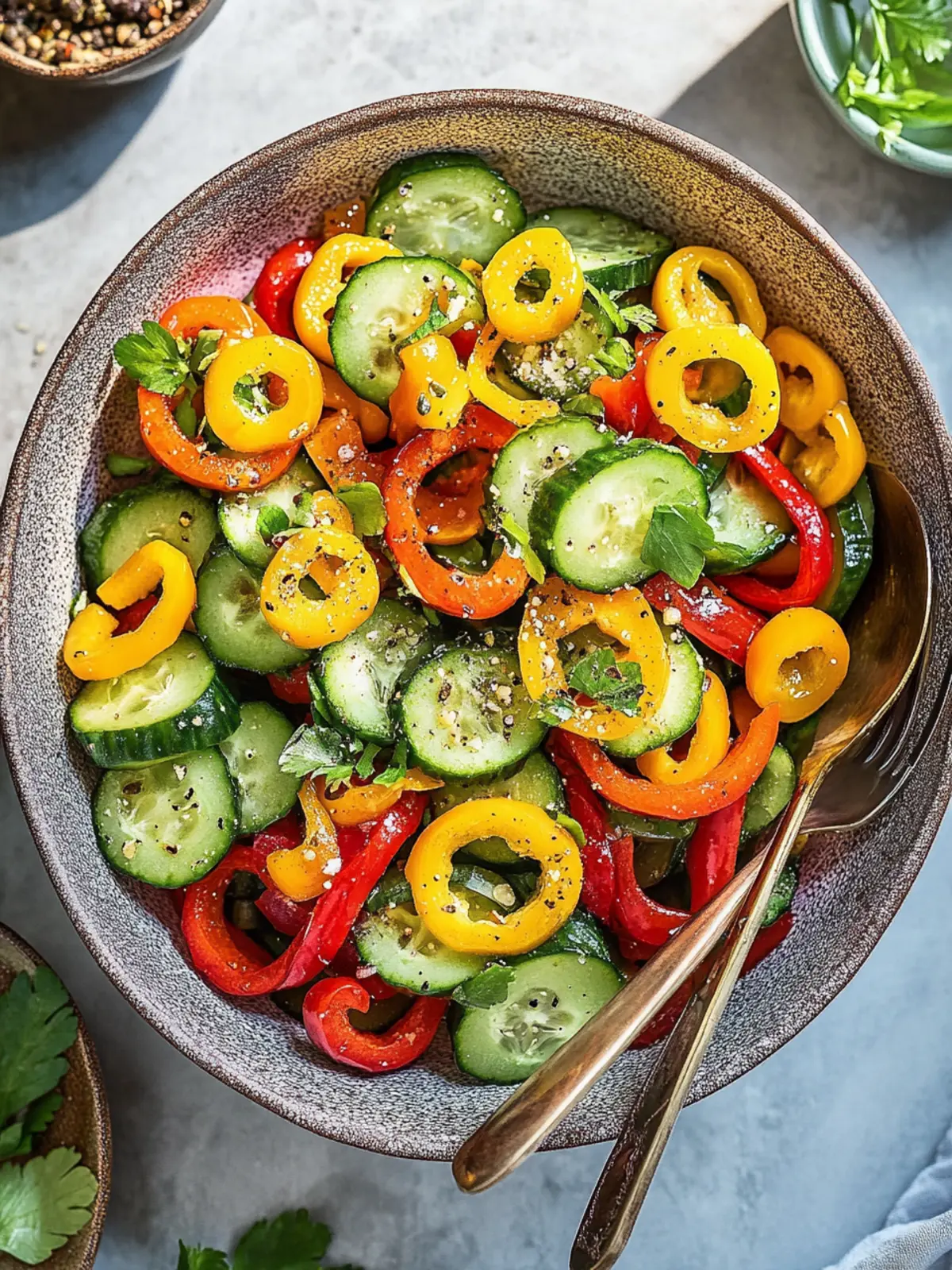 Cucumber and Bell Pepper Salad