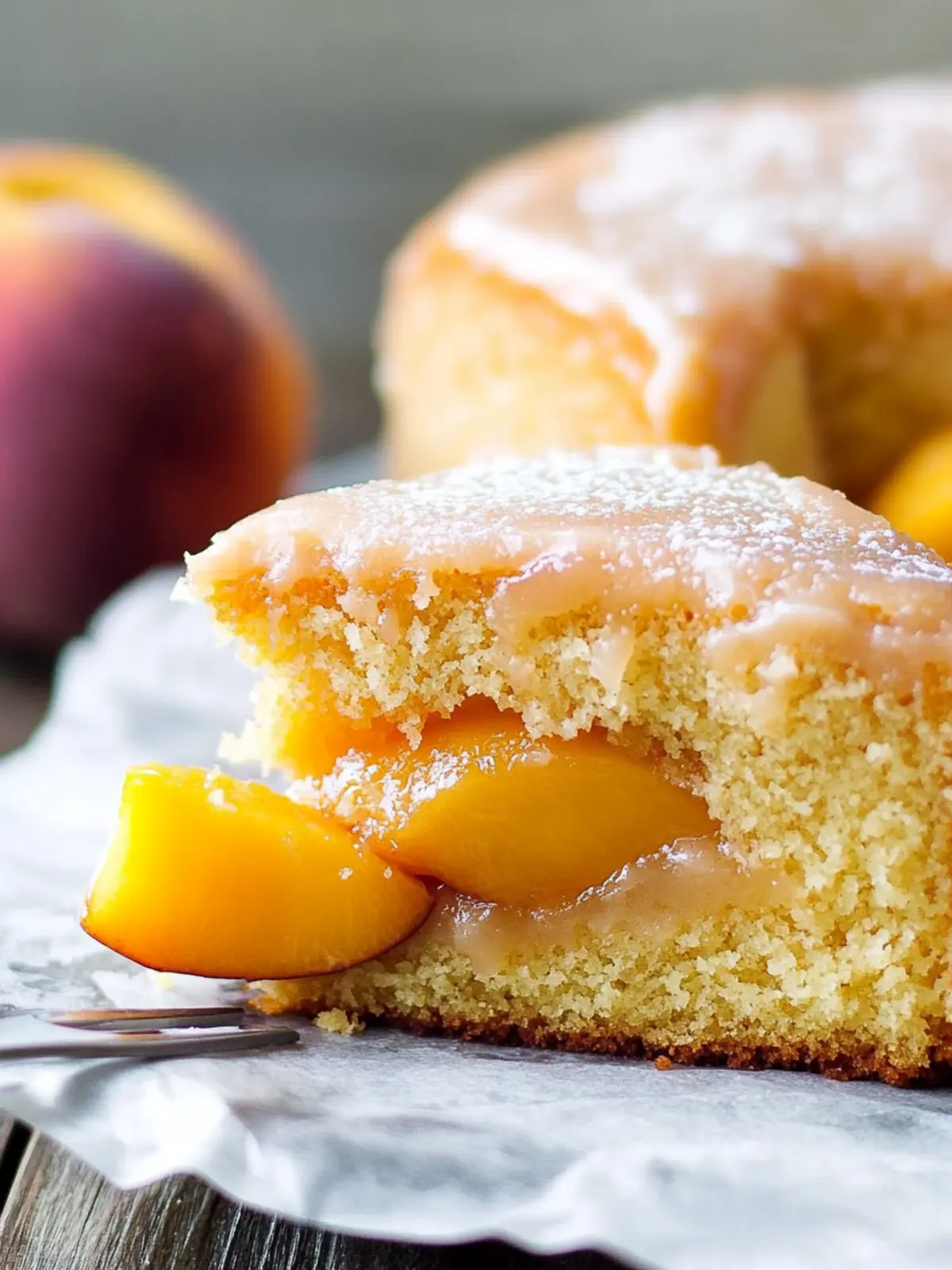 Brown Sugar Peach Cake