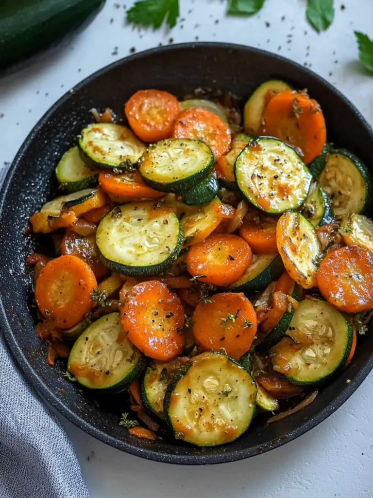 Skillet Spicy Zucchini and Carrot Recipe