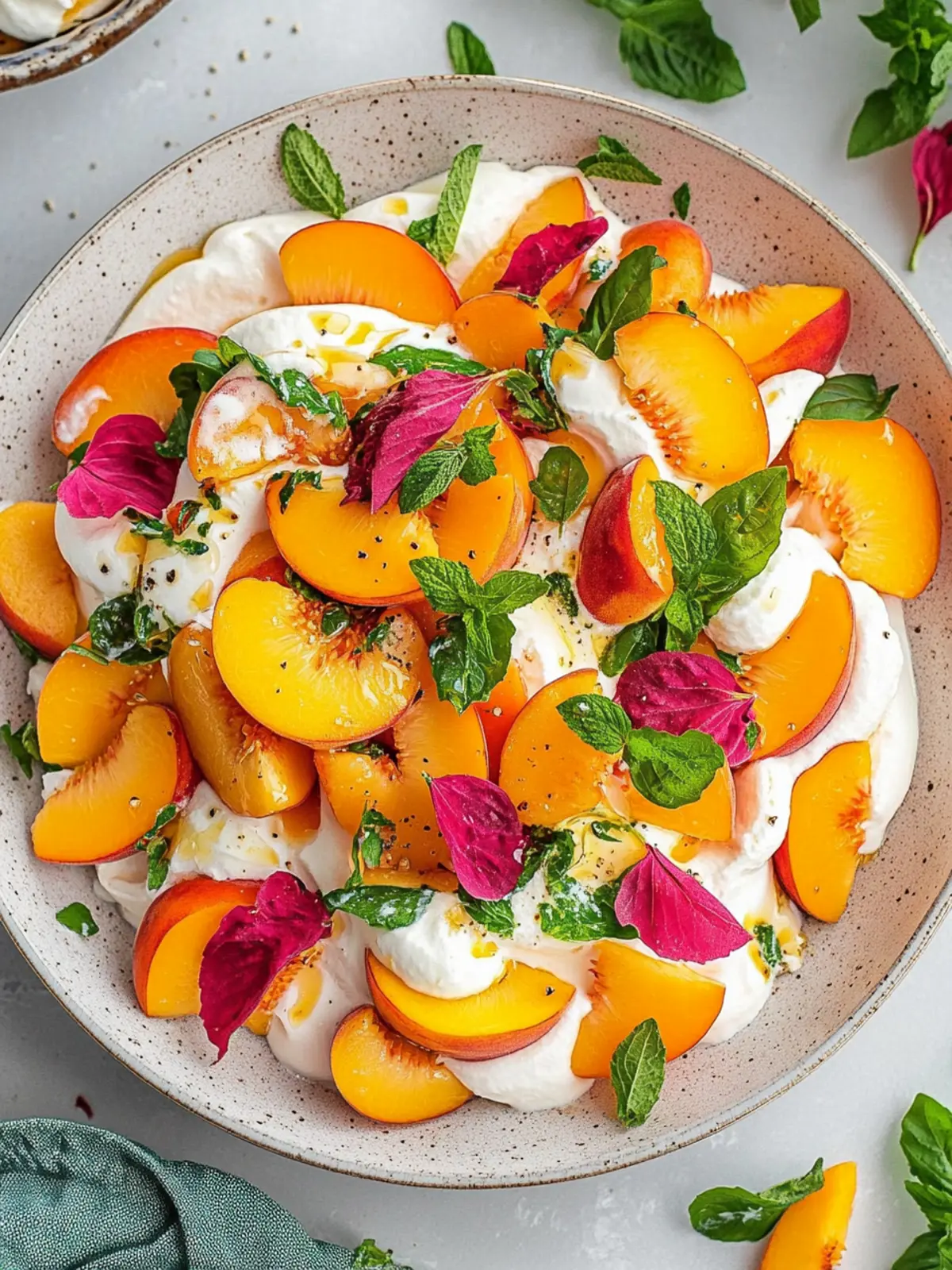 Sweet Peaches and Cream Salad