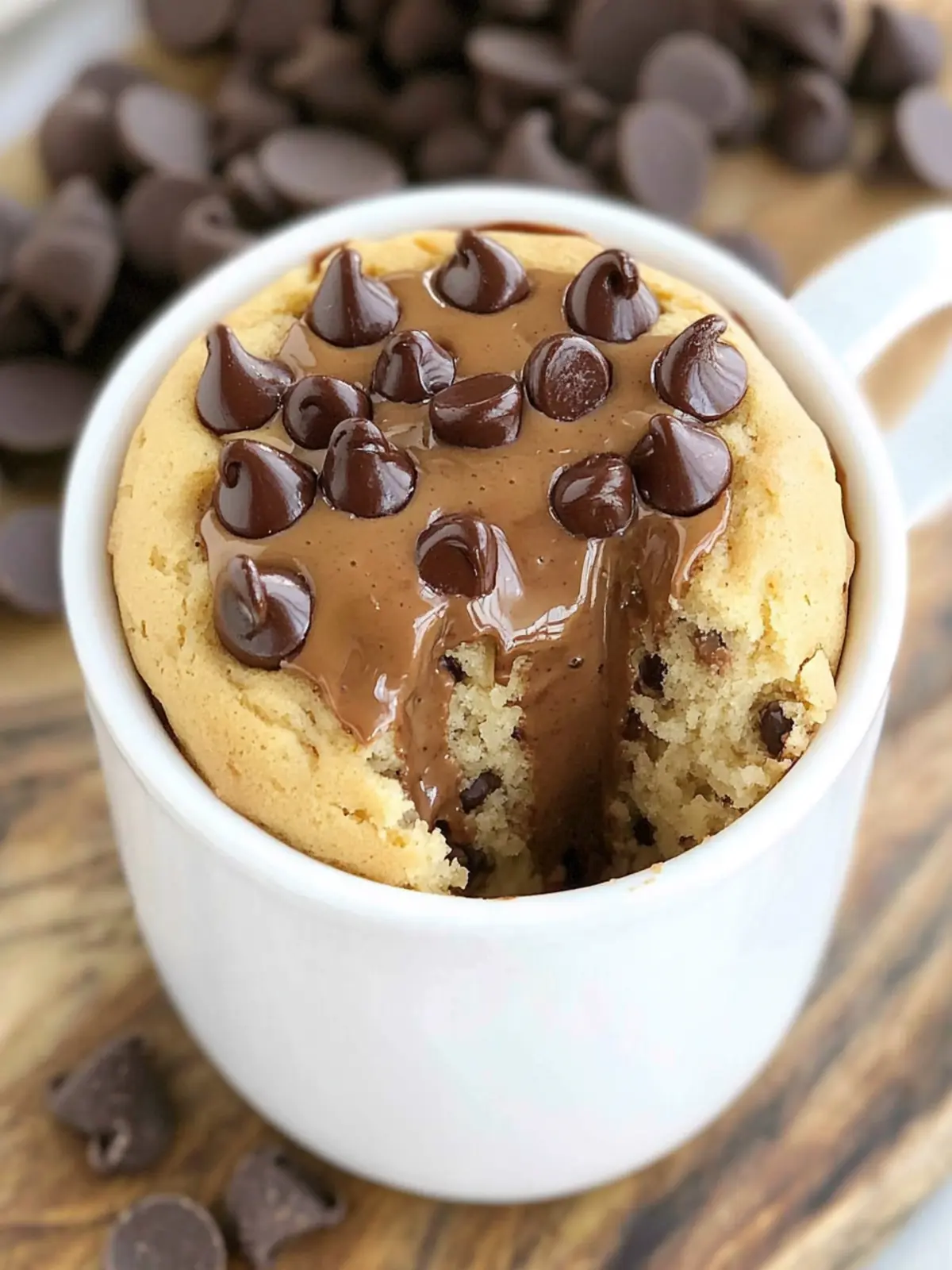 Peanut Butter Chocolate Chip Mug Cake
