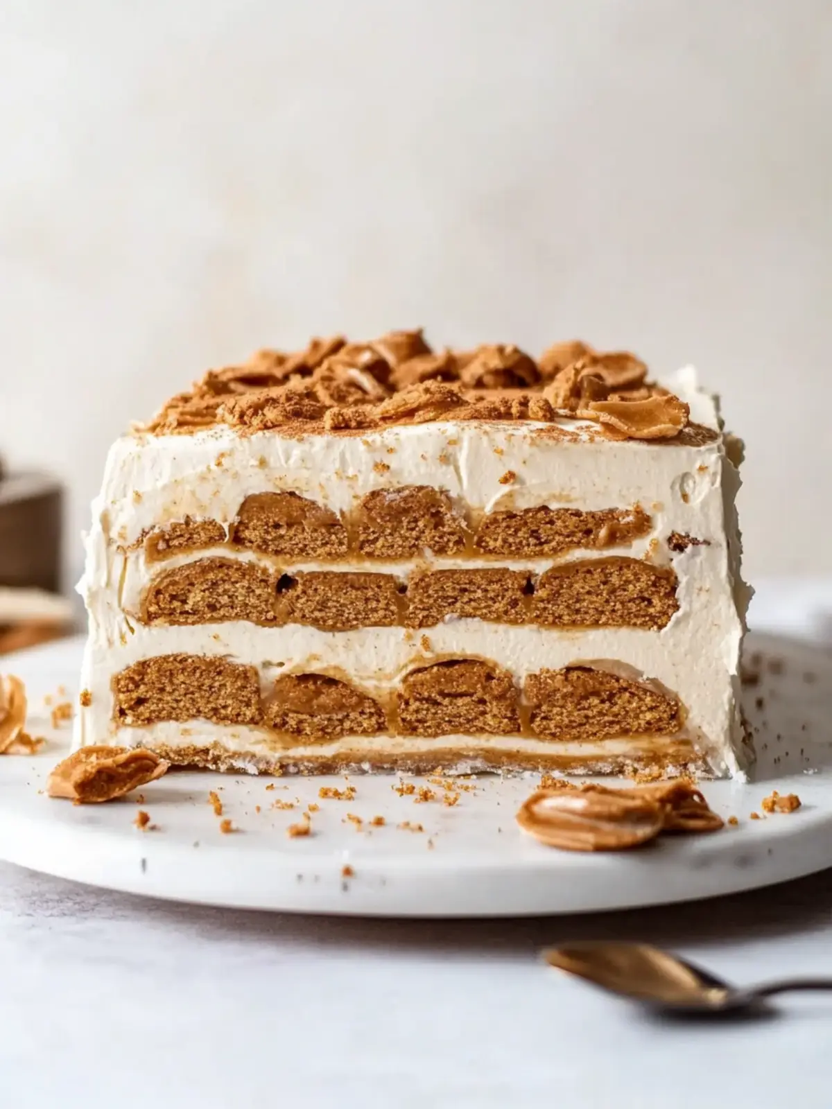 No-Bake Cookie Butter Icebox Cake (with Speculoos)