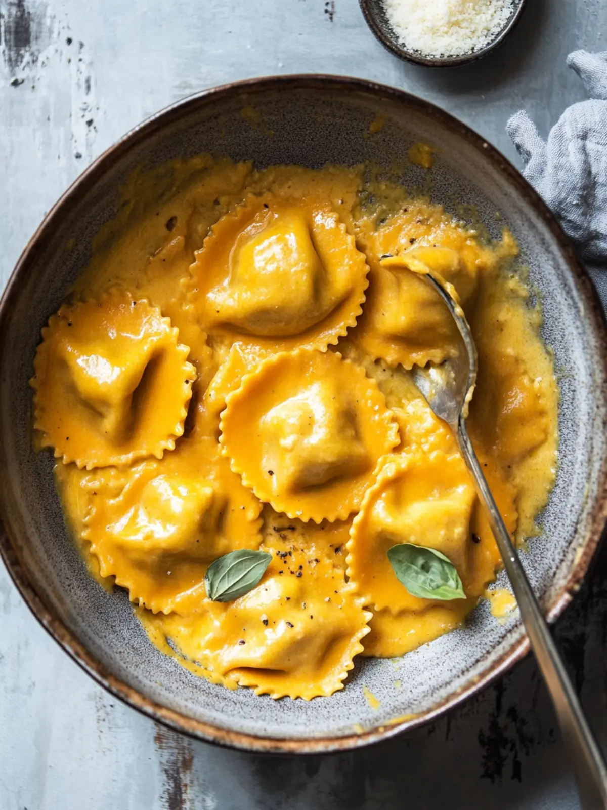 20 Minute Creamy Pumpkin Ravioli