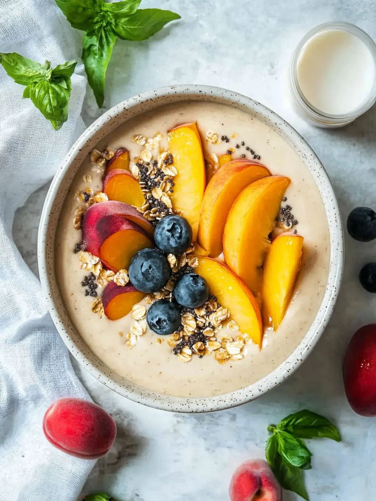 Peaches and Cream Smoothie Bowl