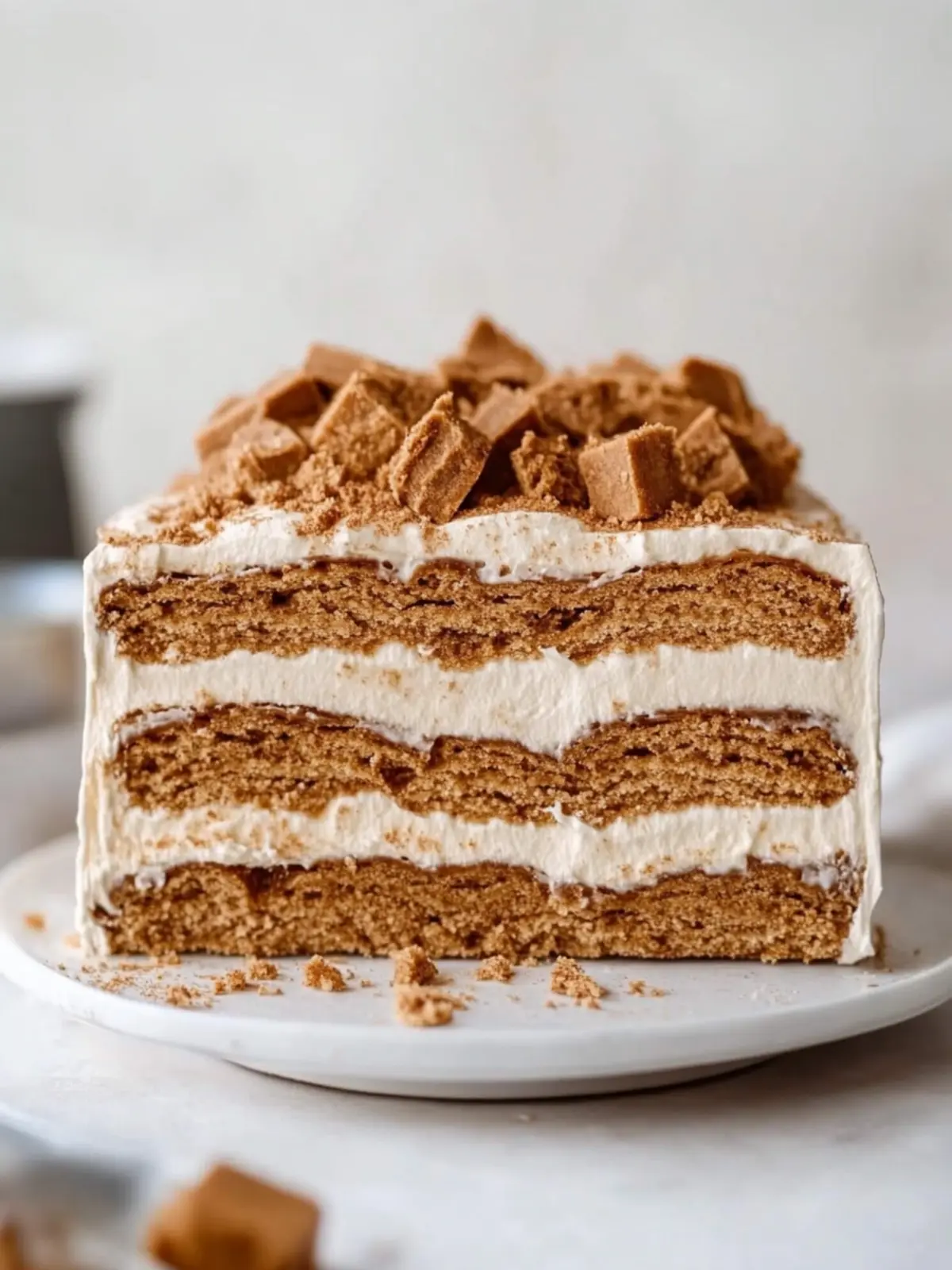 No-Bake Cookie Butter Icebox Cake (with Speculoos)