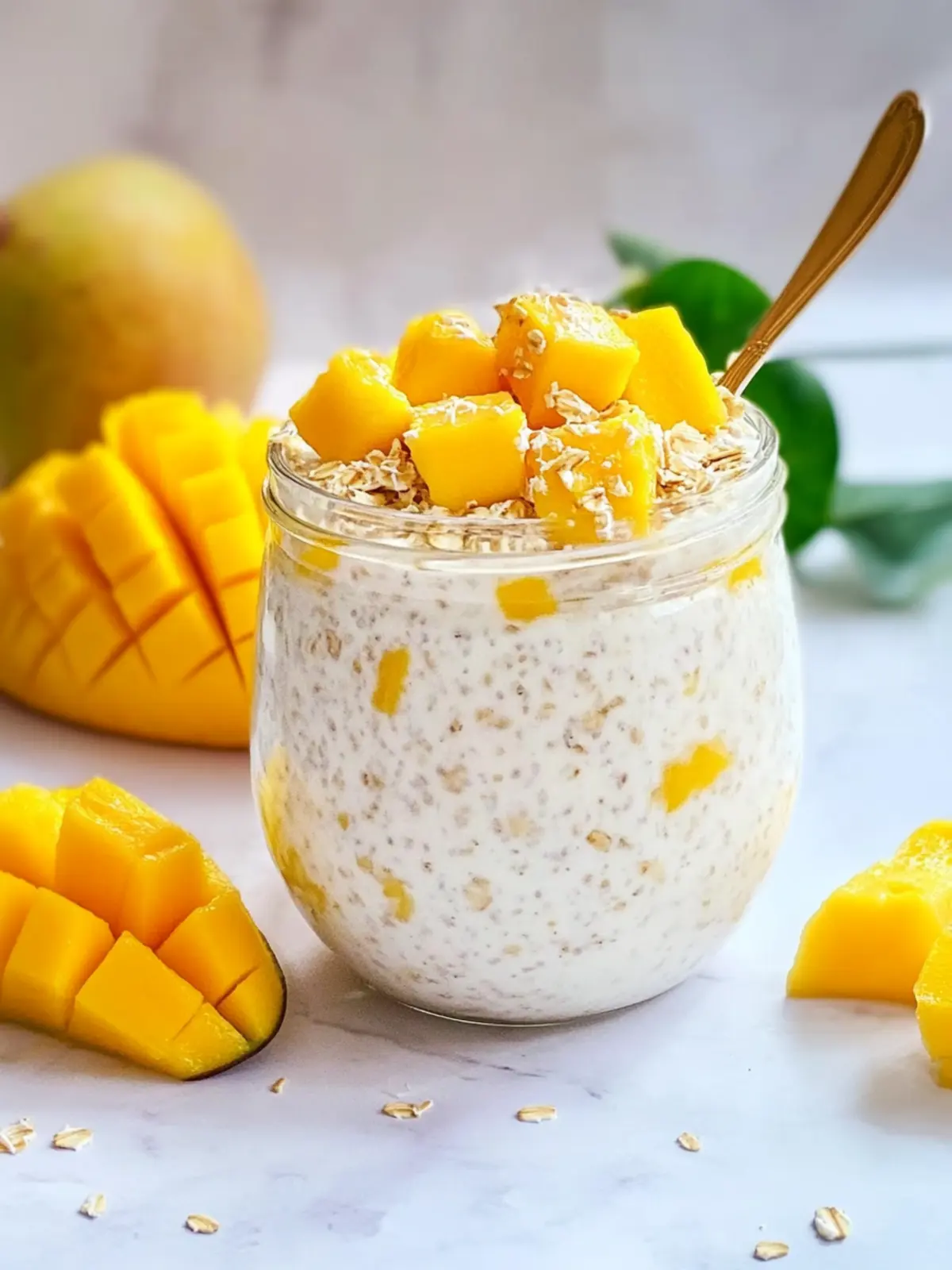 mango coconut overnight oats