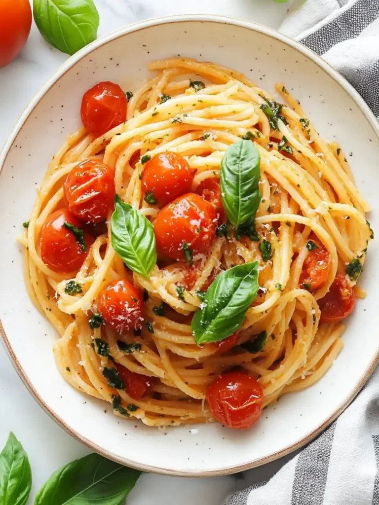 Tomato Basil Pasta (ready in 15 mins!)