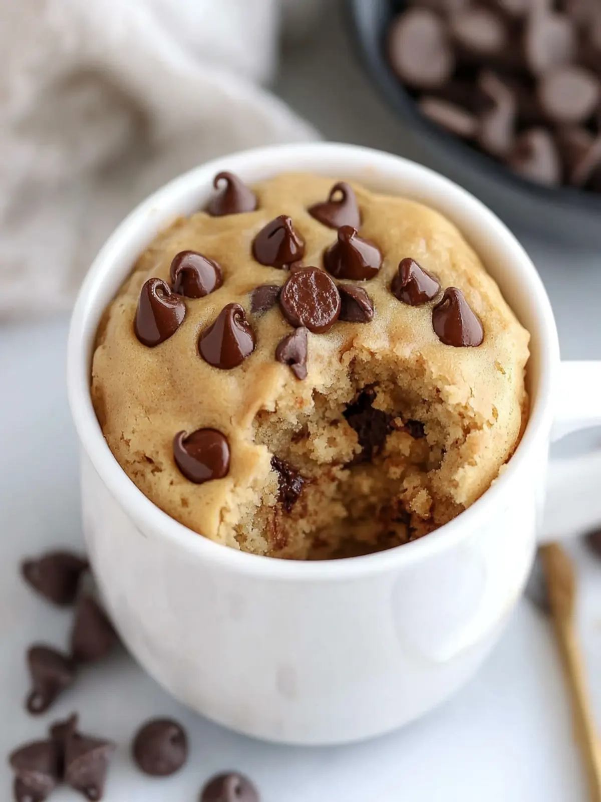 Peanut Butter Chocolate Chip Mug Cake