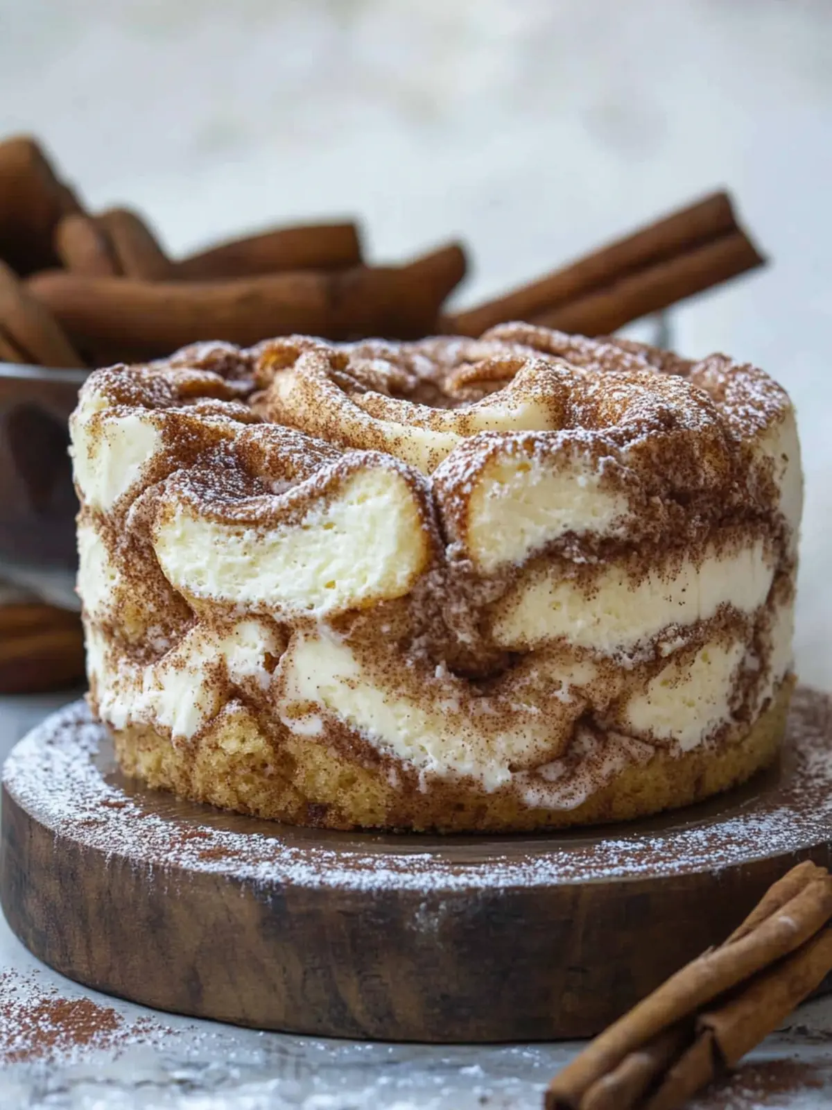 Cinnamon Swirl Protein Cake