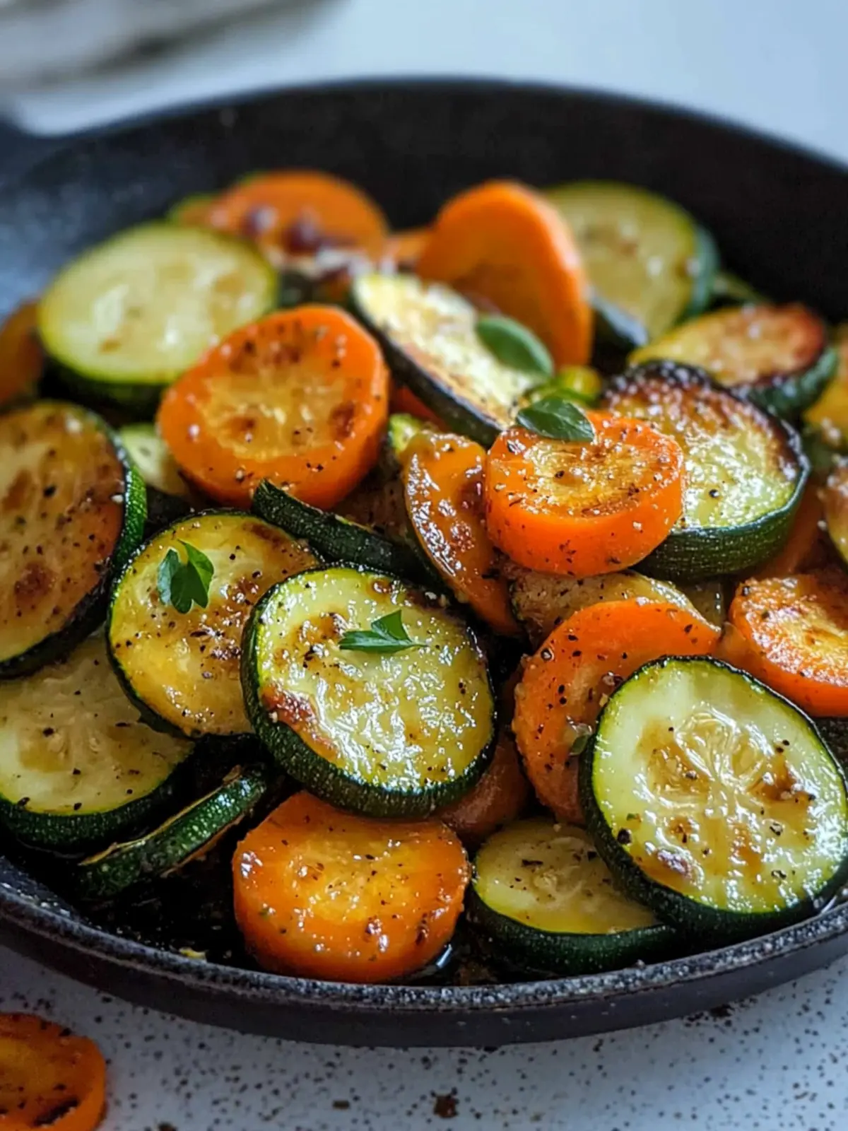 Skillet Spicy Zucchini and Carrot Recipe