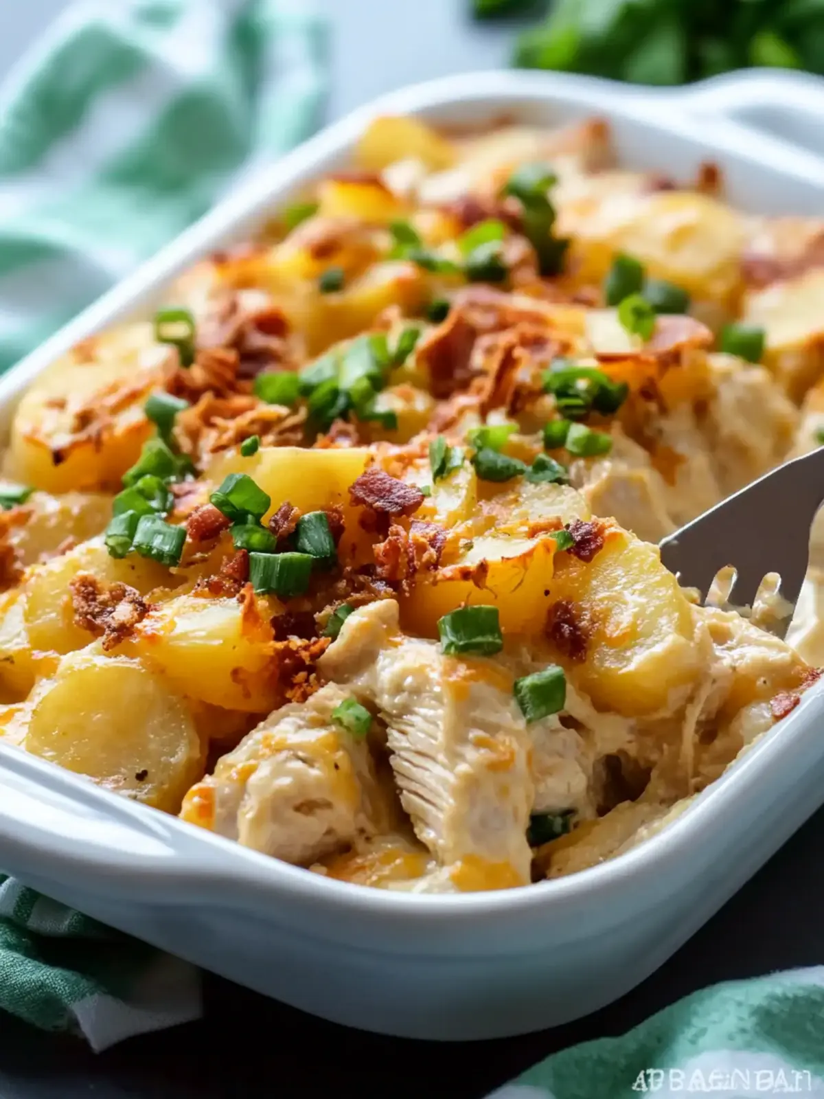 LOADED POTATO RANCH CHICKEN CASSEROLE