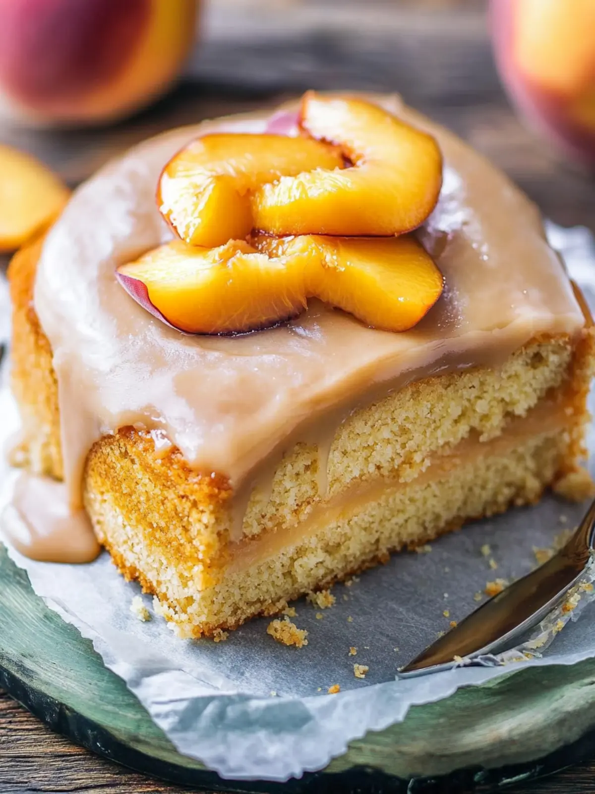 Brown Sugar Peach Cake