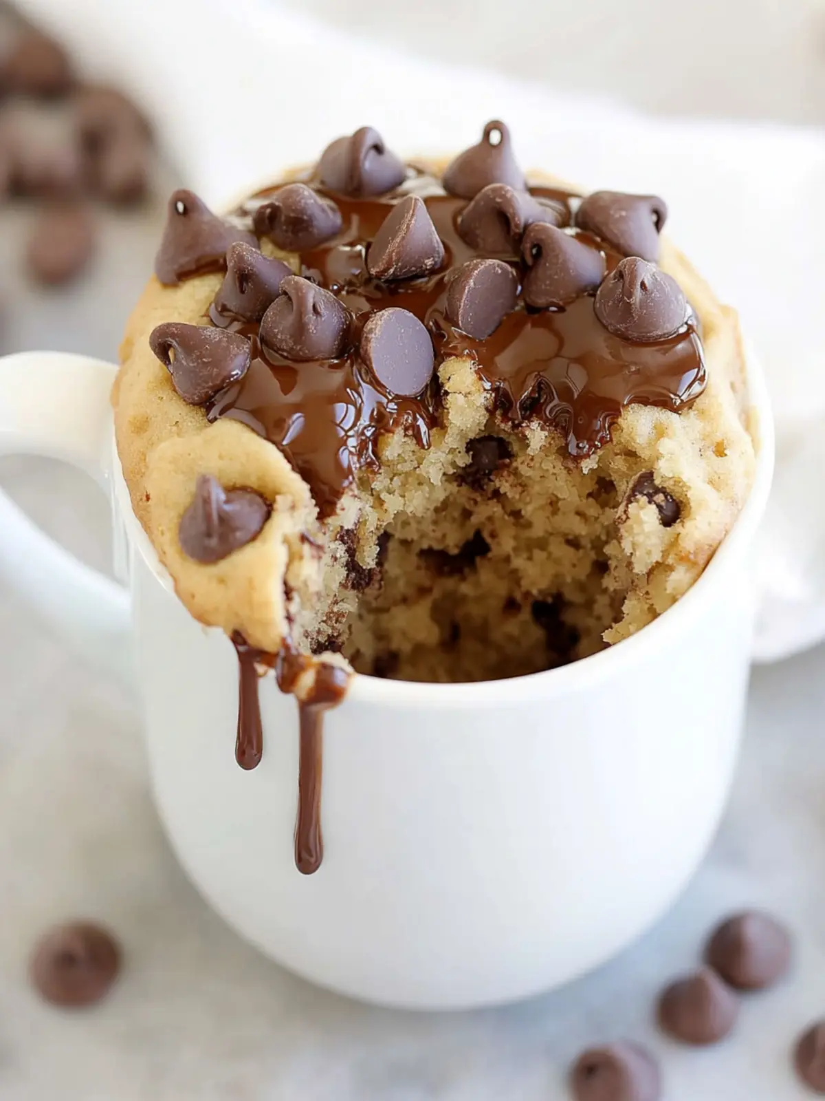 Peanut Butter Chocolate Chip Mug Cake