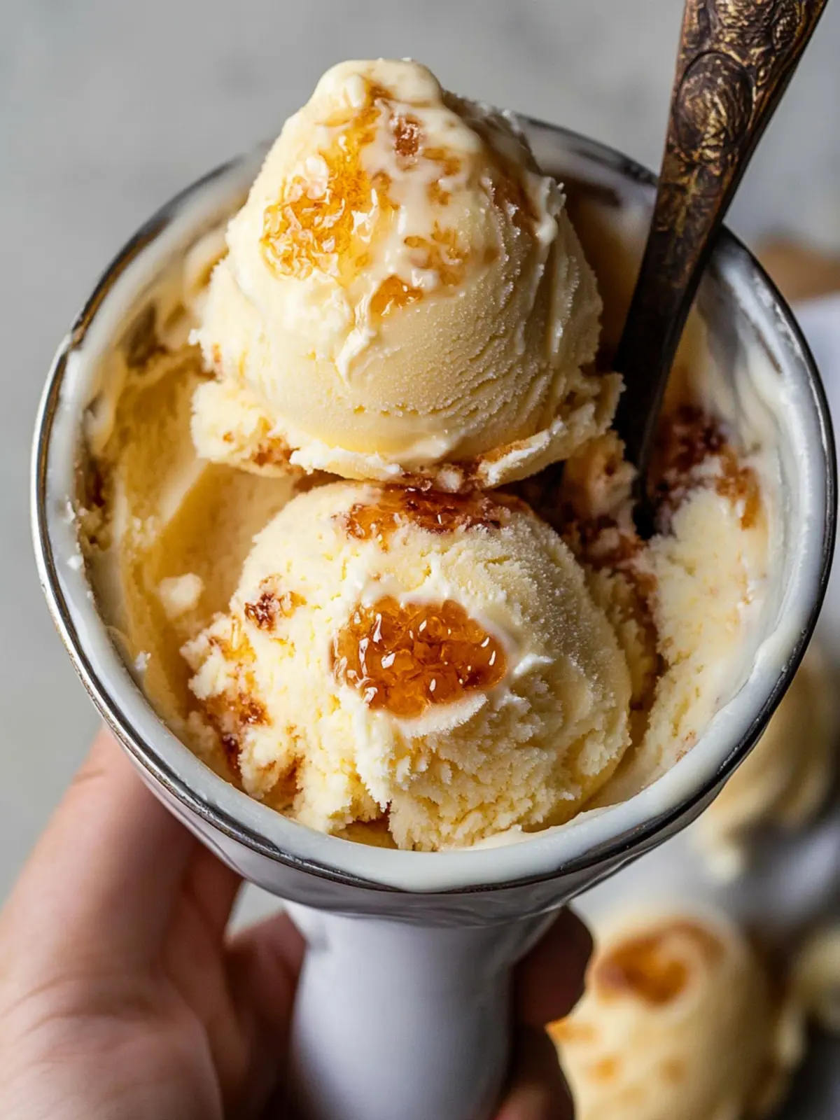 Homemade Crème Brûlée Ice Cream