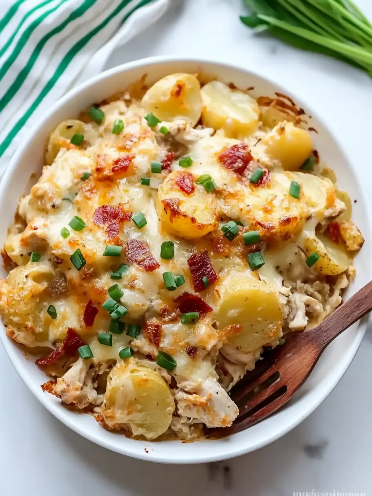 LOADED POTATO RANCH CHICKEN CASSEROLE
