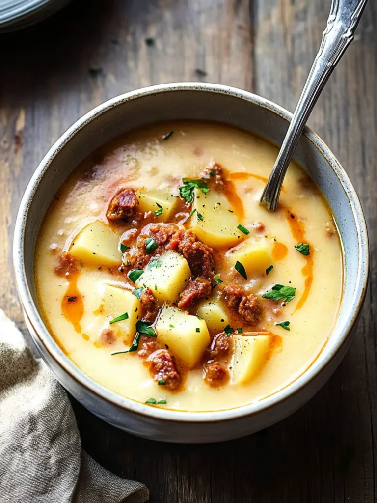 Spanish Potato Soup with Chorizo
