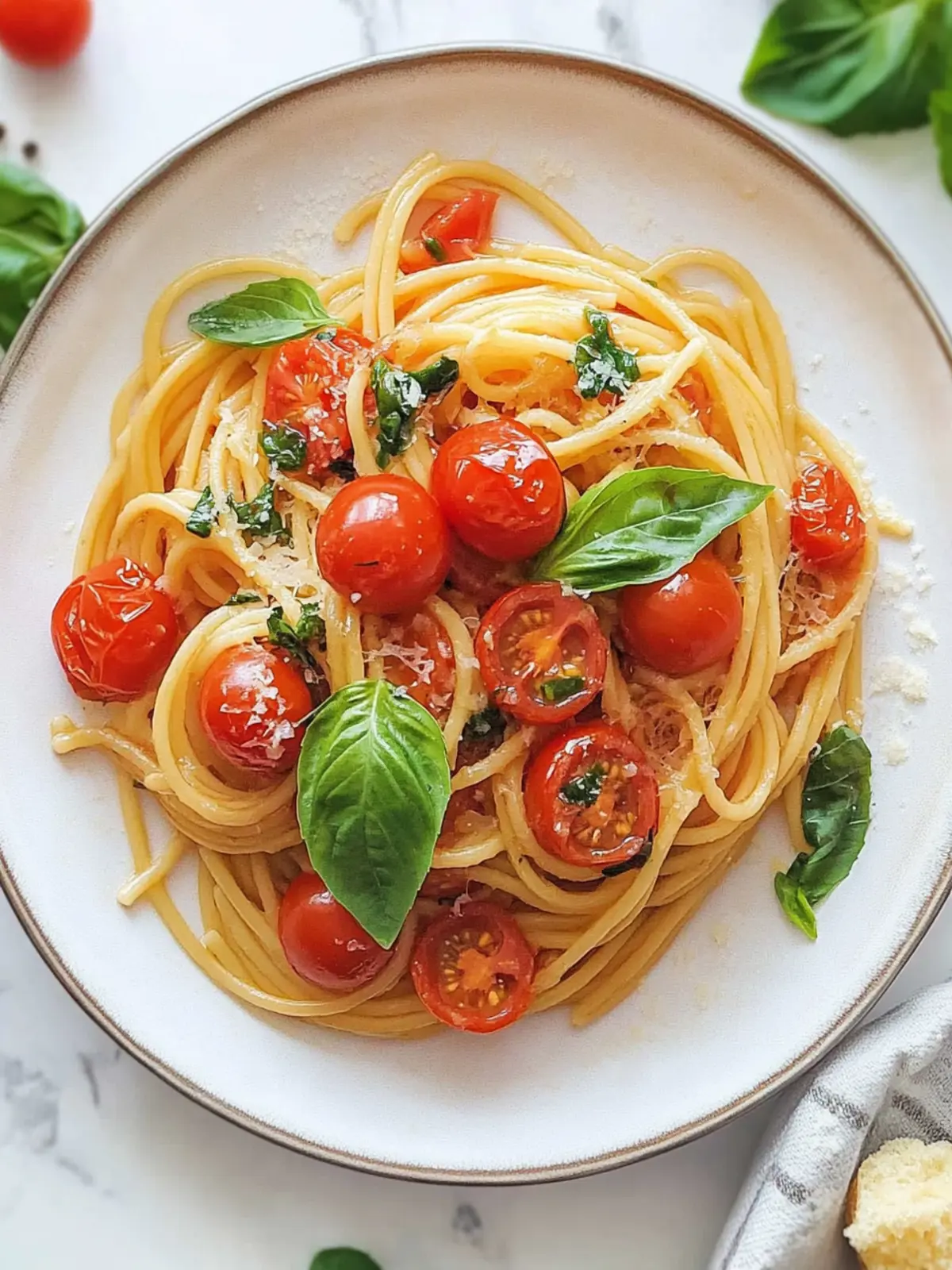Tomato Basil Pasta (ready in 15 mins!)