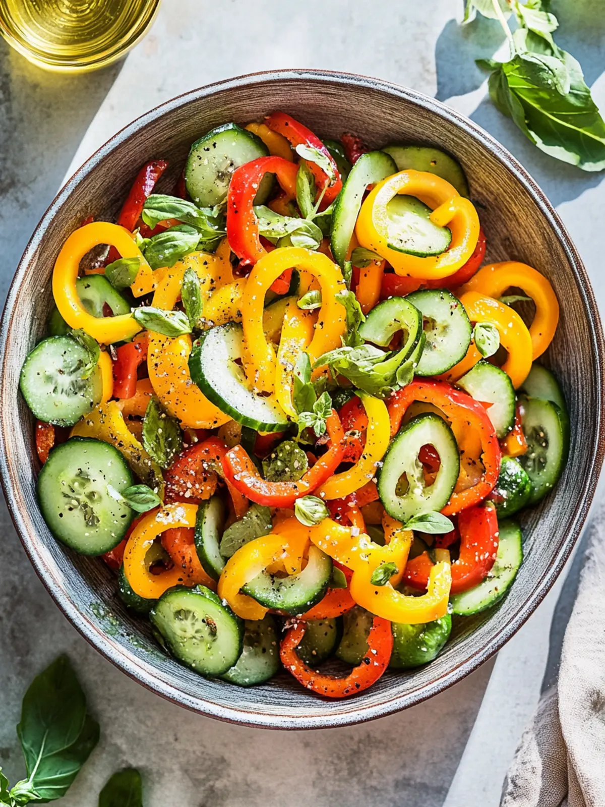 Cucumber and Bell Pepper Salad