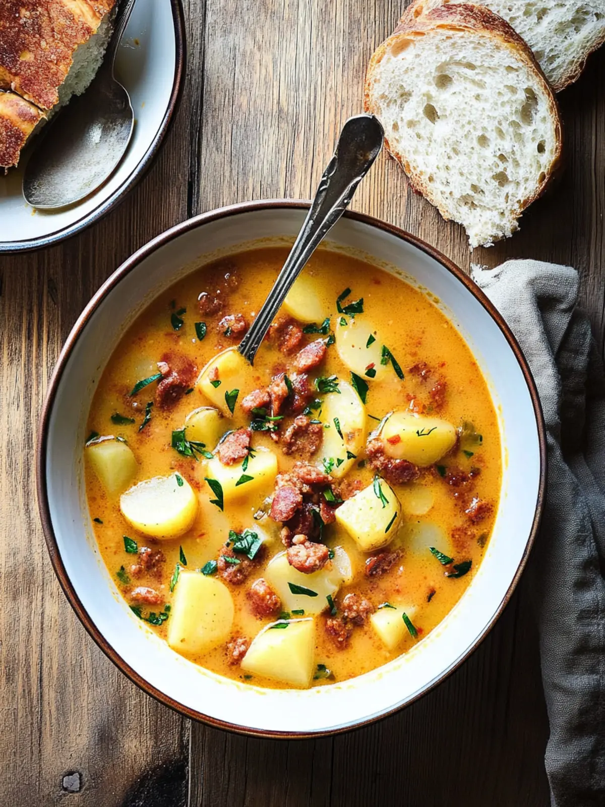 Spanish Potato Soup with Chorizo