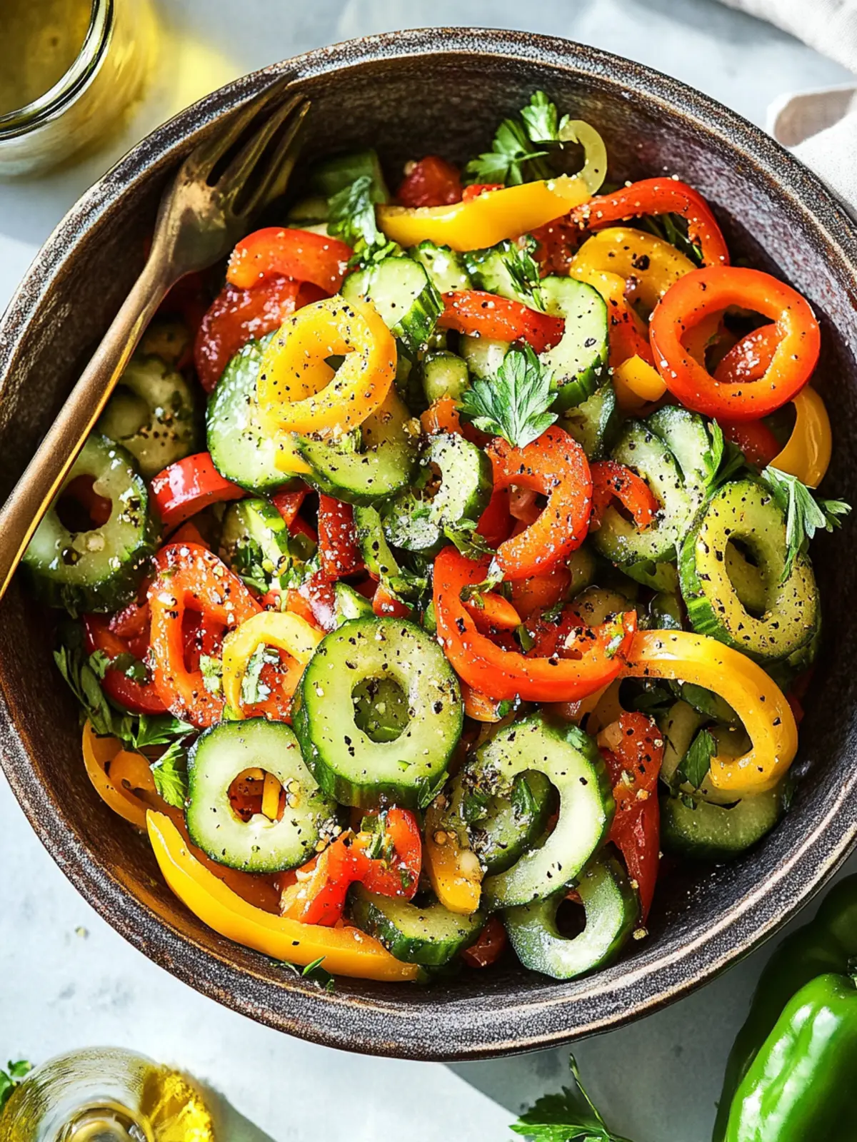 Cucumber and Bell Pepper Salad