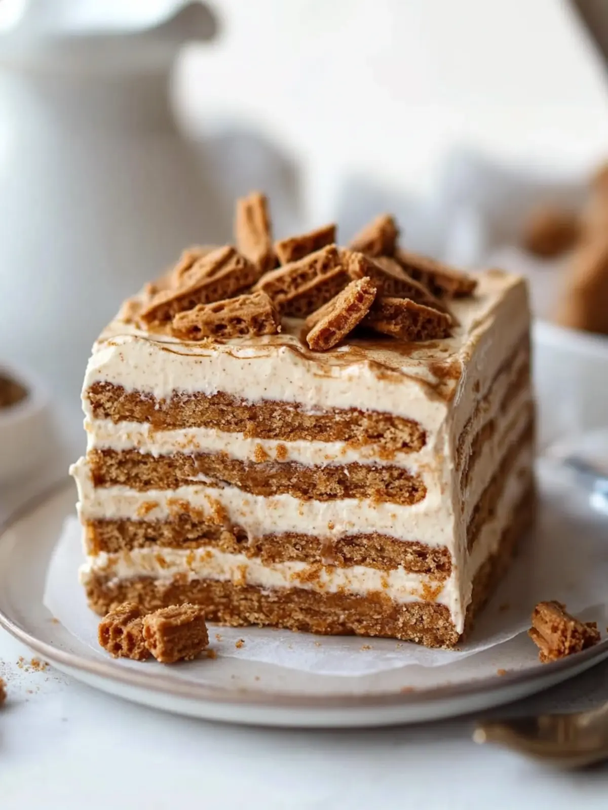 No-Bake Cookie Butter Icebox Cake (with Speculoos)